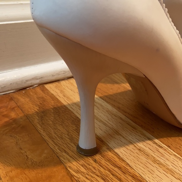 Giorgio Fabiani White Leather Pointed Pumps Size 7 - Picture 8 of 13